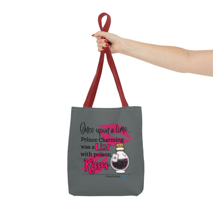 Prince Charming's Poison Kisses Haiku - Tote Bag (Dual-sided print in Moody Grey)
