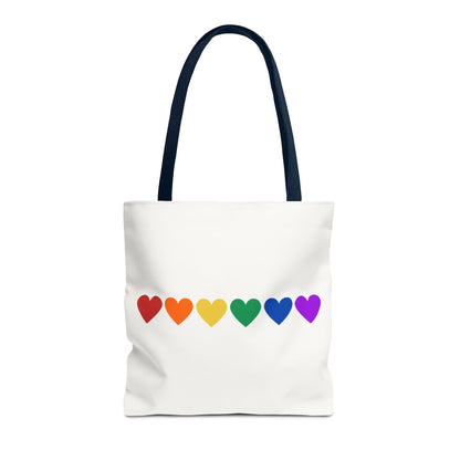 Rainbow Hearts Tote Bag (Single Row) - Only Hearts Collection