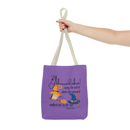 Abracadabra Sang the Witch Haiku - Tote Bag (Dual-sided print in Purple Grape)