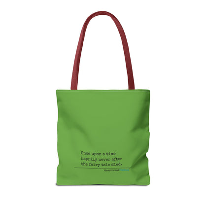 The Fairy Tale Died Haiku - Tote Bag (Dual-sided print in Wicked Green)
