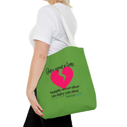 The Fairy Tale Died Haiku - Tote Bag (Dual-sided print in Wicked Green)