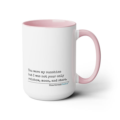 You Were My Sunshine Haiku - Text-Only, Two-Tone, Coffee Mug, 15oz - Dual-Sided Printing