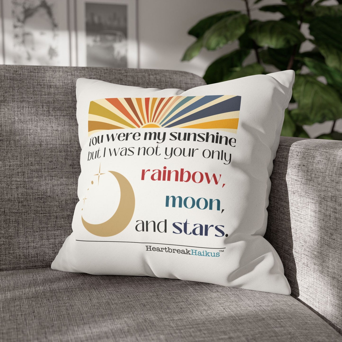 You Were My Sunshine Haiku - Faux Suede Square Pillowcase