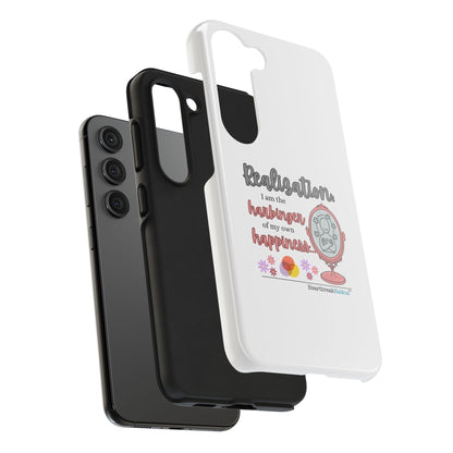 Harbinger of Happiness Tough Phone Cases (white), iPhone 11-16 or Samsung Galaxy S21-S24
