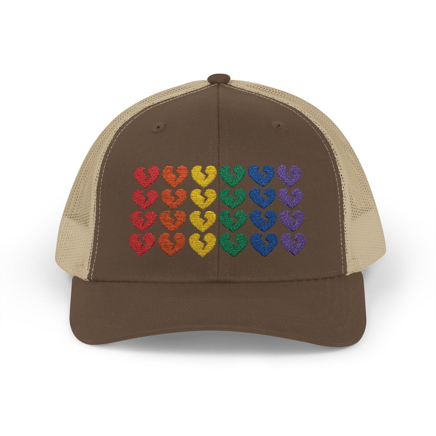 Rainbow Heartbreak Collection - Embroidered Trucker Hat (Only Hearts Collection)