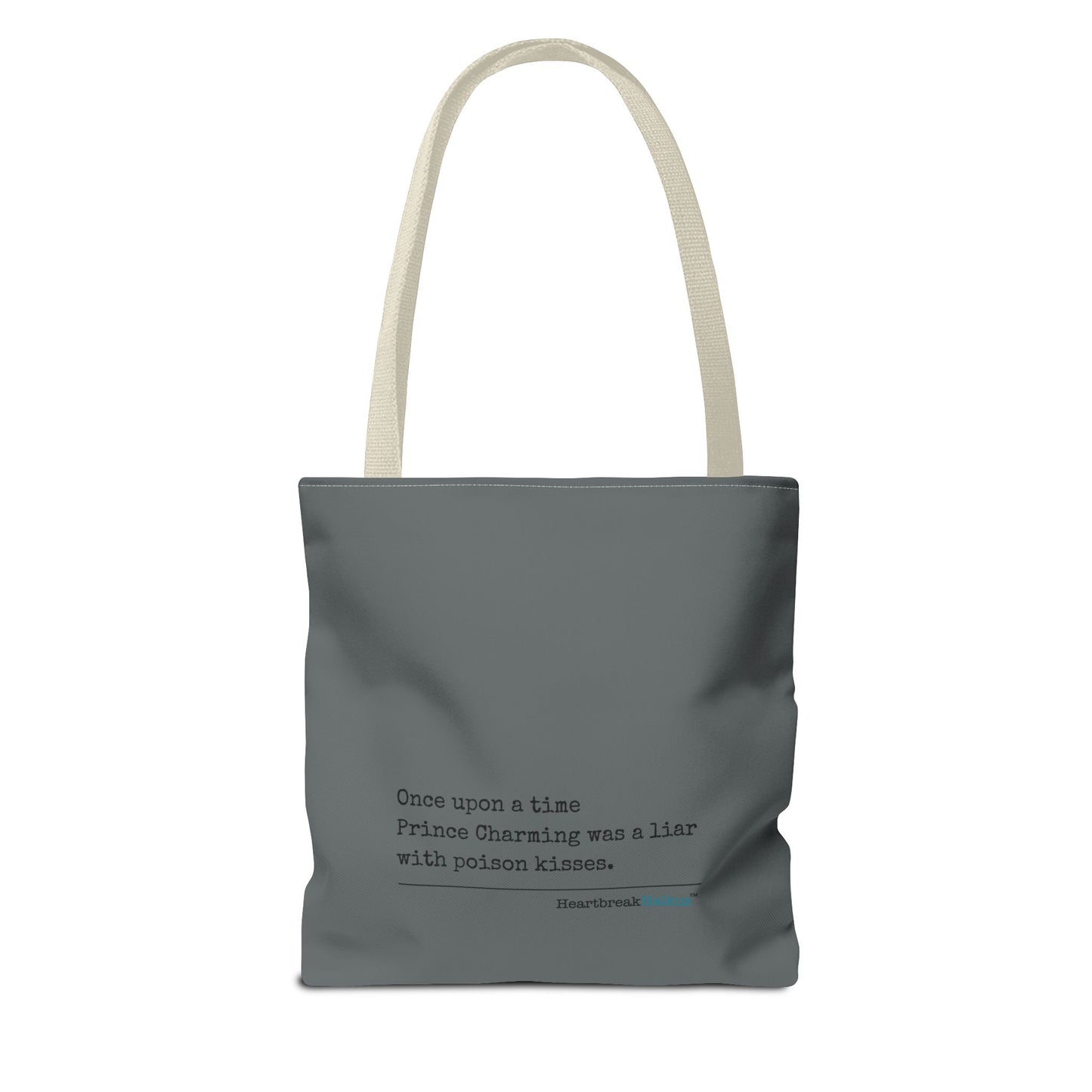 Prince Charming's Poison Kisses Haiku - Tote Bag (Dual-sided print in Moody Grey)