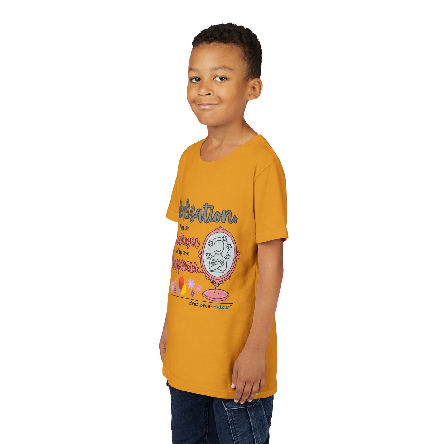 Harbinger of Happiness Haiku - Youth Medium-Weight Happiness Tee