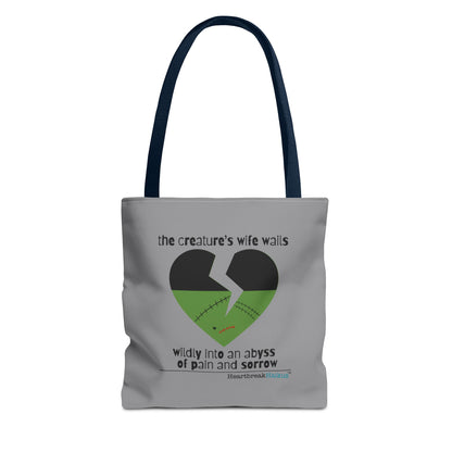 The Creature's Wife Wails Frankenstein Haiku - Tote Bag (Stone Grey)