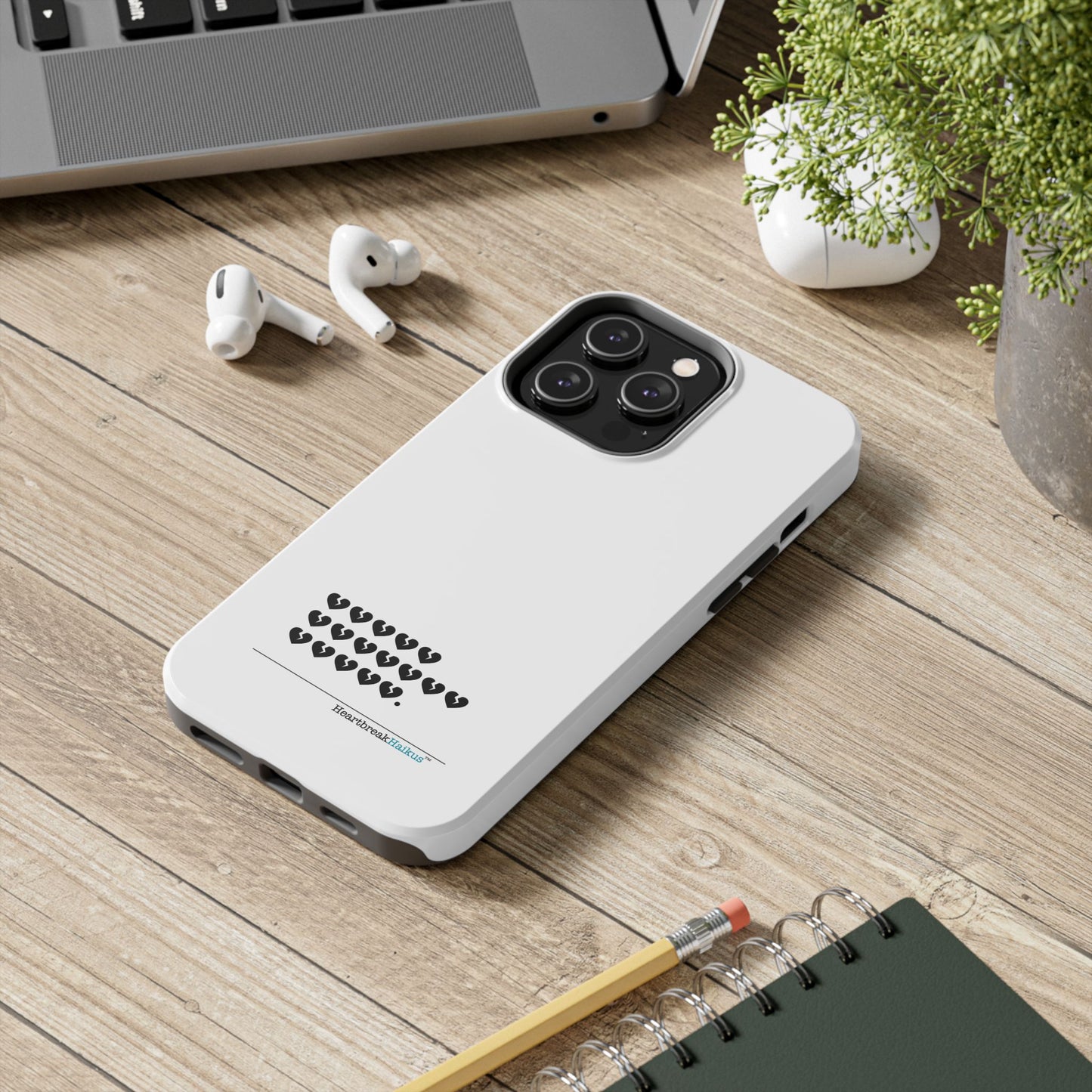 Hieroglyph Heartbreak Haiku Tough Phone Cases (white)
