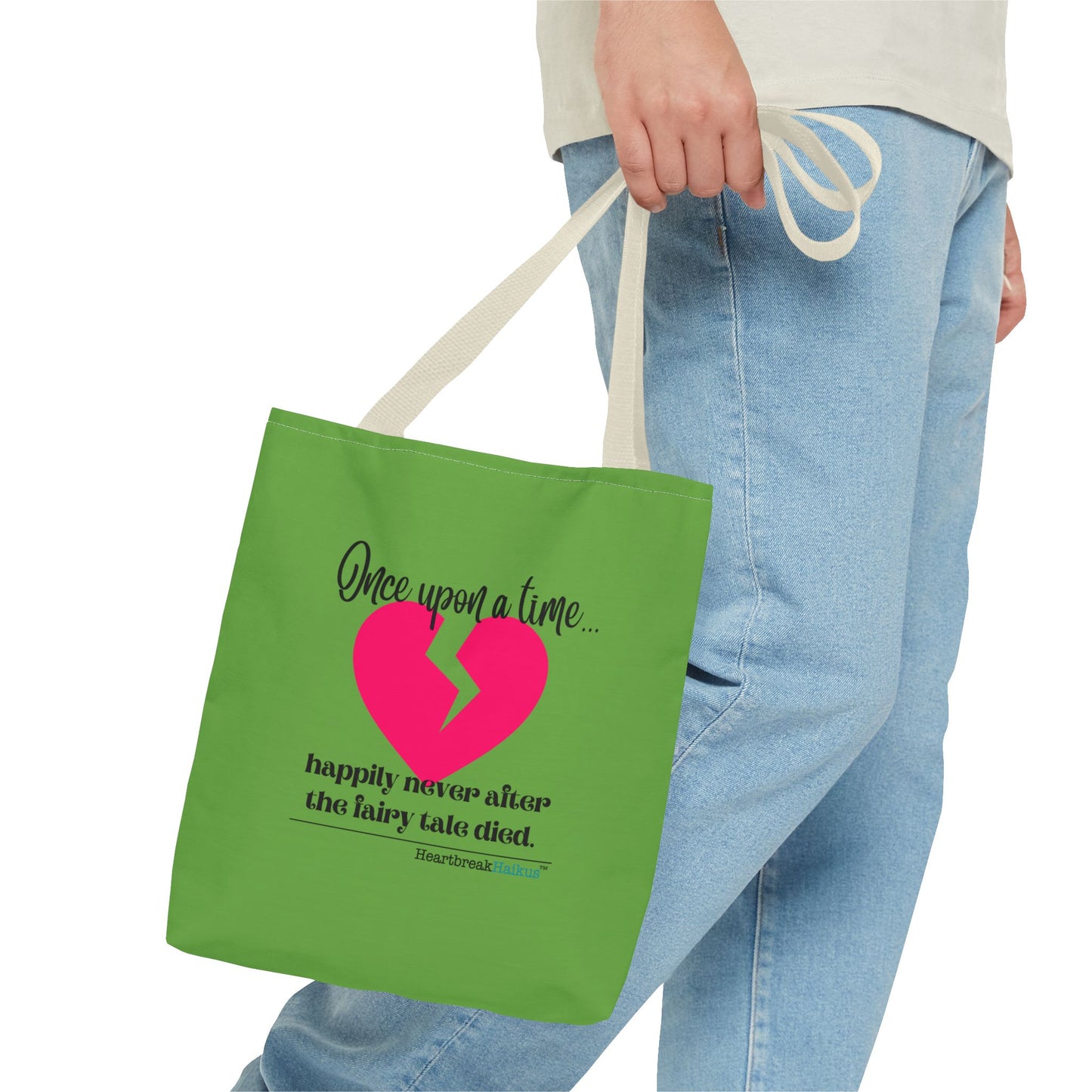 The Fairy Tale Died Haiku - Tote Bag (Dual-sided print in Wicked Green)