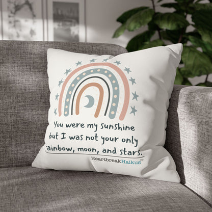 You Were My Sunshine Haiku - Faux Suede Square Pillowcase (Summer 2025 collection)