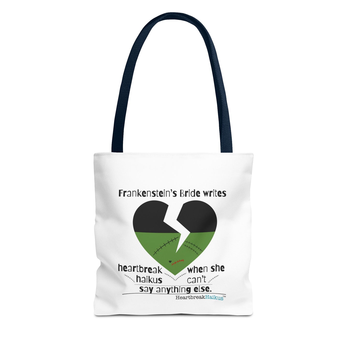 Frankenstein's Bride Writes Heartbreak Haikus - Tote Bag (Dual-sided print in Snow White)