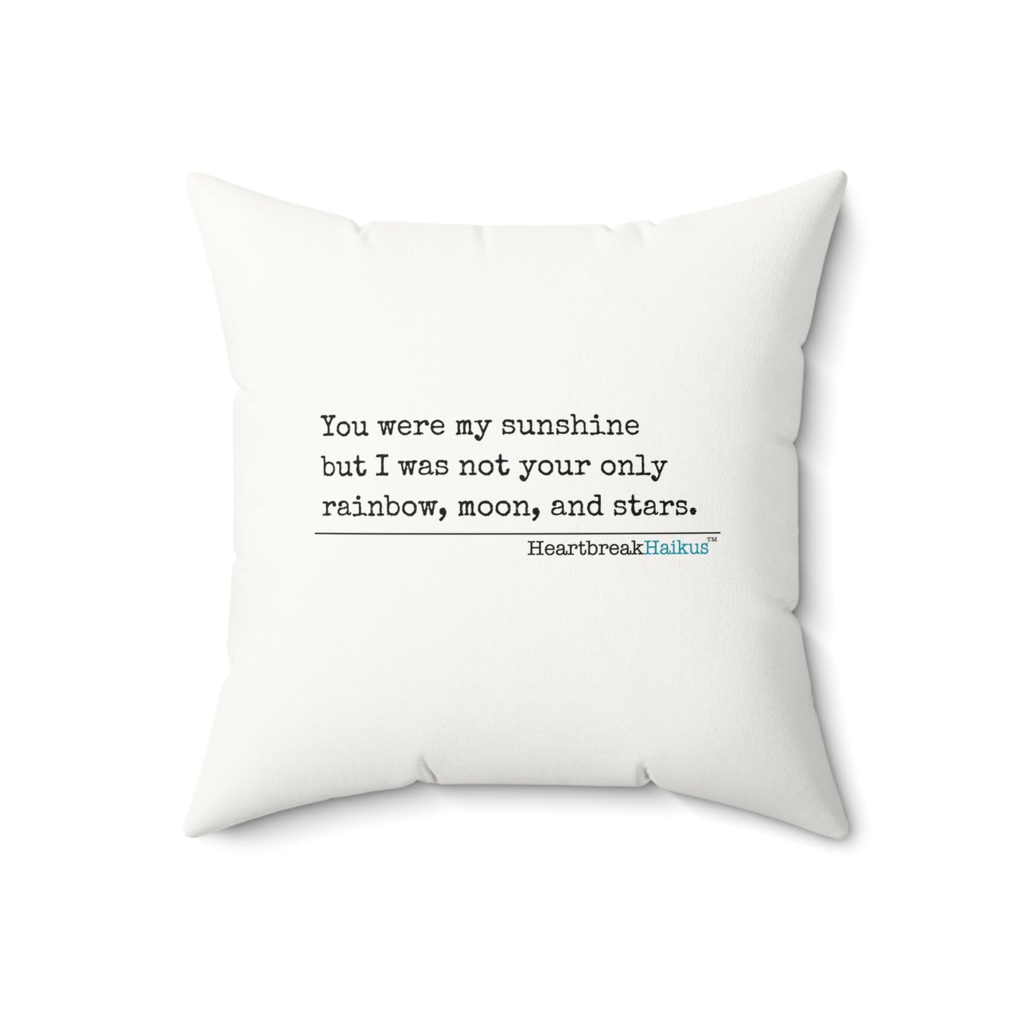 You Were My Sunshine Haiku - Faux Suede Square Pillow (Summer 2025 collection)