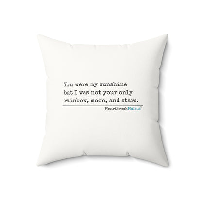 You Were My Sunshine Haiku - Faux Suede Square Pillow (Summer 2025 collection)