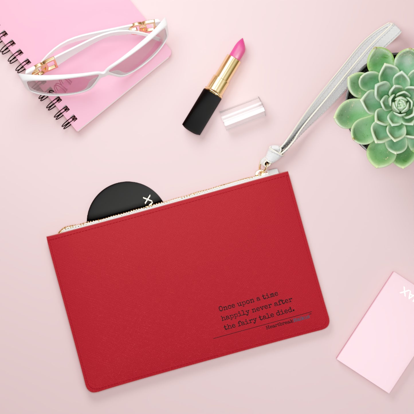 The Fairy Tale Died Clutch Bag – (in Deep Red)