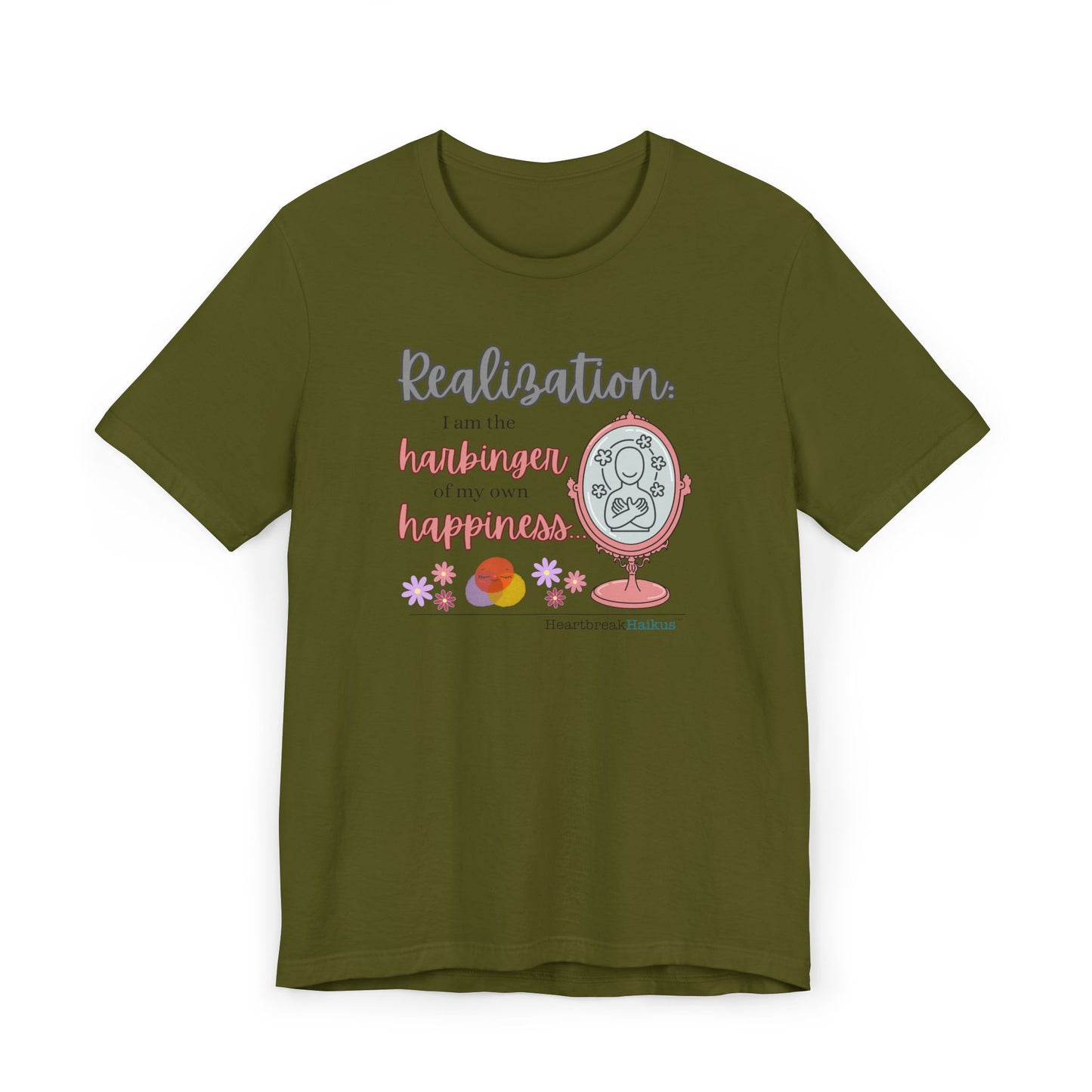 Harbinger of Happiness Haiku - Lightweight Jersey T-Shirt