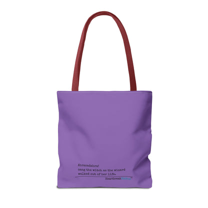 Abracadabra Sang the Witch Haiku - Tote Bag (Dual-sided print in Purple Grape)