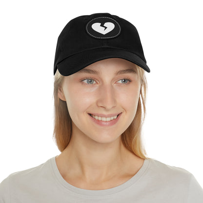 Solo Heart (White Heart) - Leather Patch, Casual Hat (Only Hearts Collection)