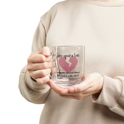 The Fairy Tale Died Haiku Glass Mug - 10oz, Perfect Gift for Coffee Lovers
