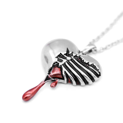 Exposed Bleeding Heart Necklace