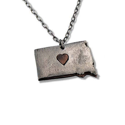 Home State Jewelry - Pewter State Necklace (Arkansas)