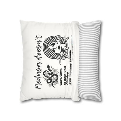Medusa and Your Mommy Haiku - Faux Suede Square Pillowcase