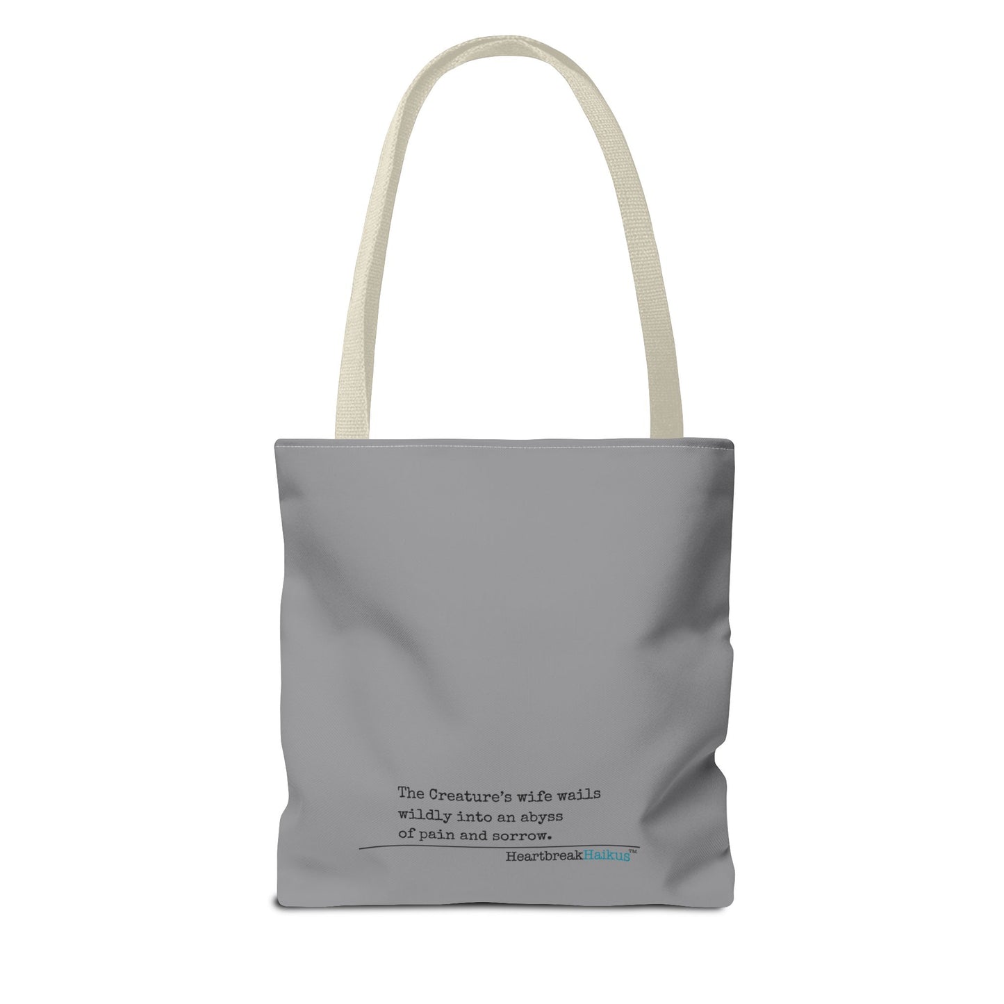 The Creature's Wife Wails Frankenstein Haiku - Tote Bag (Stone Grey)