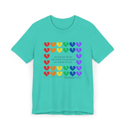 It's Not Me/You Haiku - Unisex Jersey T-Shirt  (Rainbow Hearts Collection)