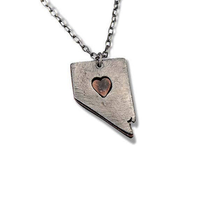 Home State Jewelry - Pewter State Necklace (Arkansas)
