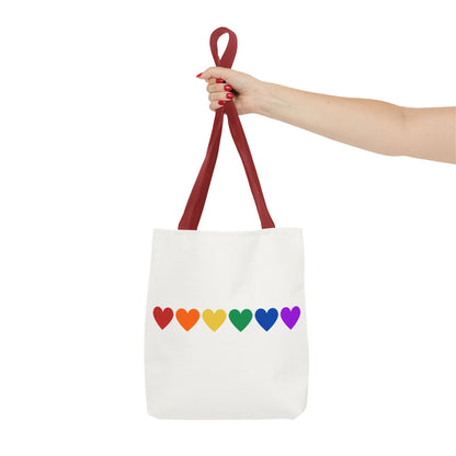 Rainbow Hearts Tote Bag (Single Row) - Only Hearts Collection