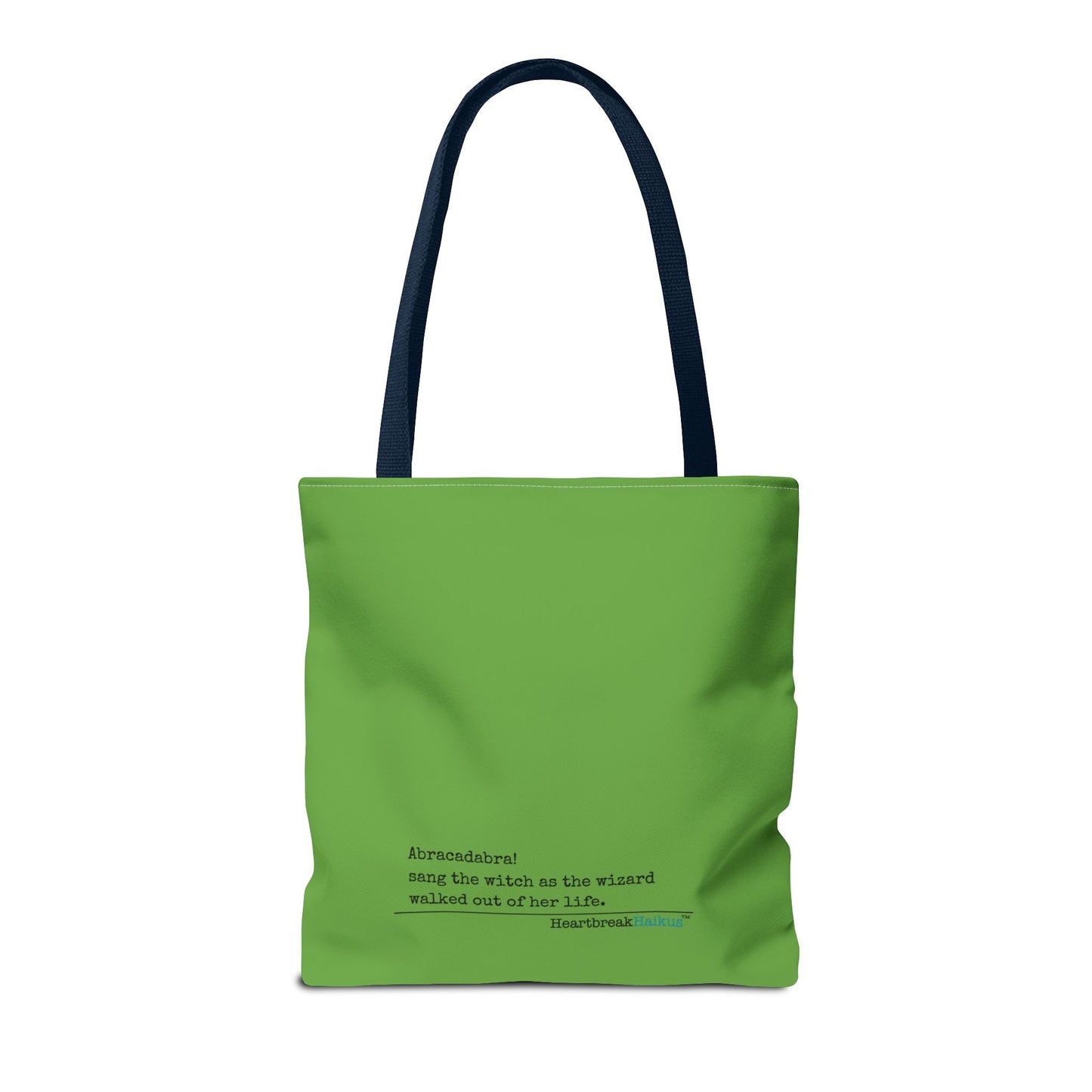 Abracadabra Sang the Witch Haiku - Tote Bag (Dual-sided print in Avocado Green)