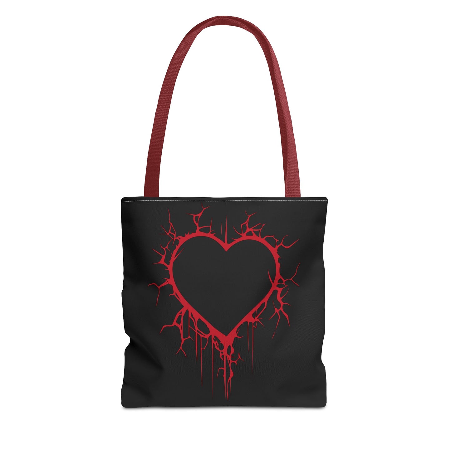 Cracked Heart Tote Bag (in Crimson) - (The Only Hearts Collection)