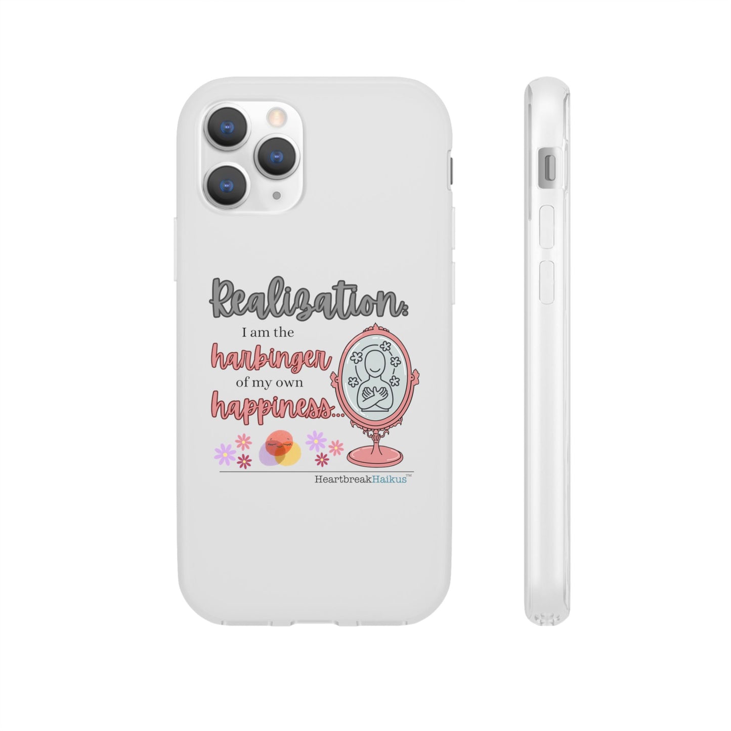 Harbinger of Happiness Haiku - Semi-Transparent Flexible iPhone Case