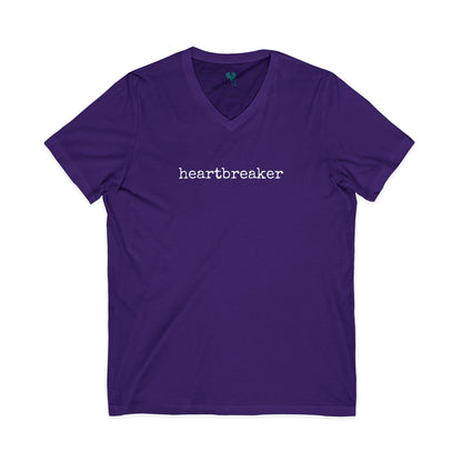 Heartbreaker - Jersey Short Sleeve V-Neck T-Shirt (The One Word Collection)