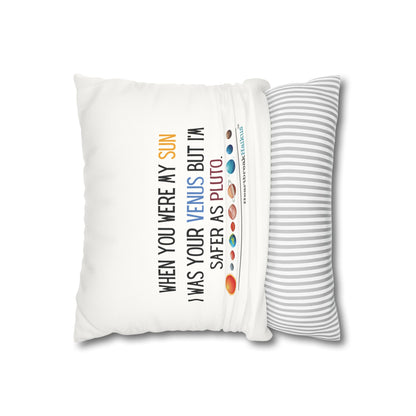 Safer as Pluto Haiku - Faux Suede Square Pillowcase