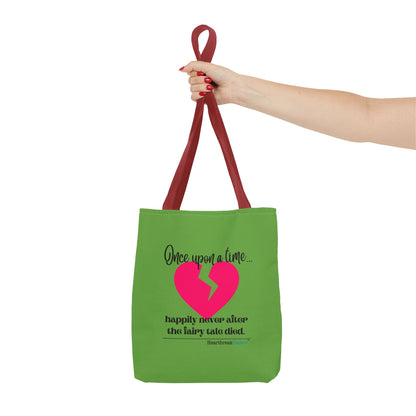 The Fairy Tale Died Haiku - Tote Bag (Dual-sided print in Wicked Green)