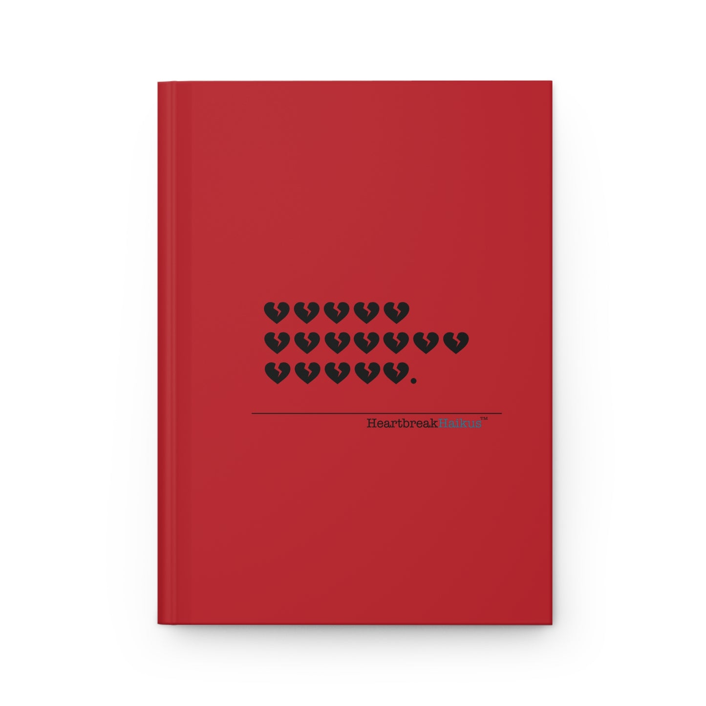 Hieroglyph Heartbreak Haiku - Hardcover Journal Design in Holiday Red