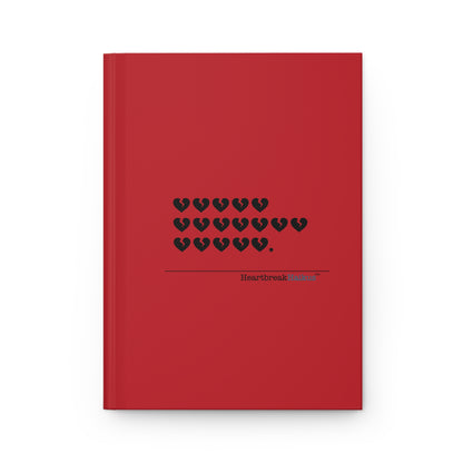 Hieroglyph Heartbreak Haiku - Hardcover Journal Design in Holiday Red