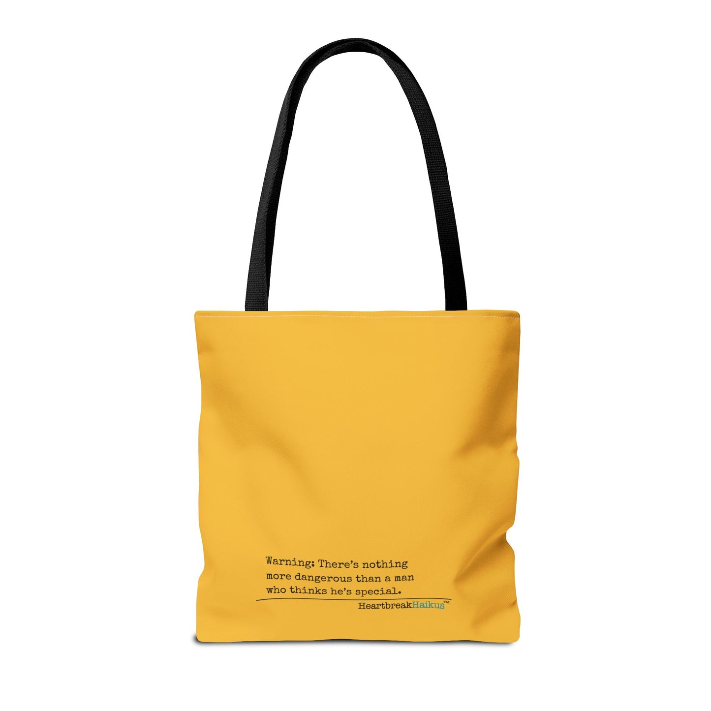 Warning: Dangerous Special Man Haiku Tote Bag (dual-sided design in Yellow Gold)