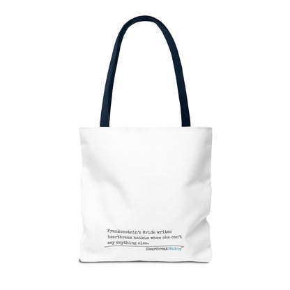Frankenstein's Bride Writes Heartbreak Haikus - Tote Bag (Dual-sided print in Snow White)