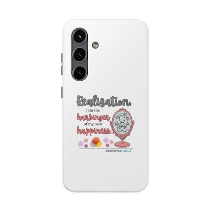 Harbinger of Happiness Tough Phone Cases (white), iPhone 11-16 or Samsung Galaxy S21-S24