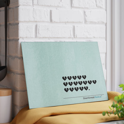 Hieroglyph Heartbreak Haiku Glass Cutting/Charcuterie/Serving Board