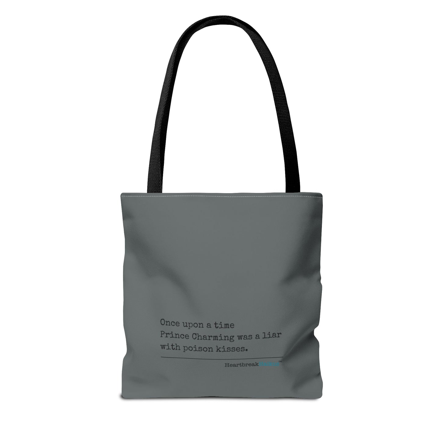 Prince Charming's Poison Kisses Haiku - Tote Bag (Dual-sided print in Moody Grey)