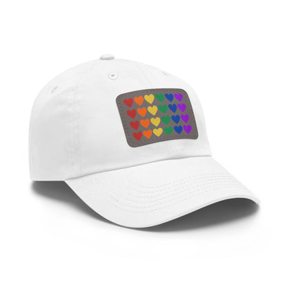 Rainbow Hearts - Adjustable Baseball Cap (4-Rows Design)