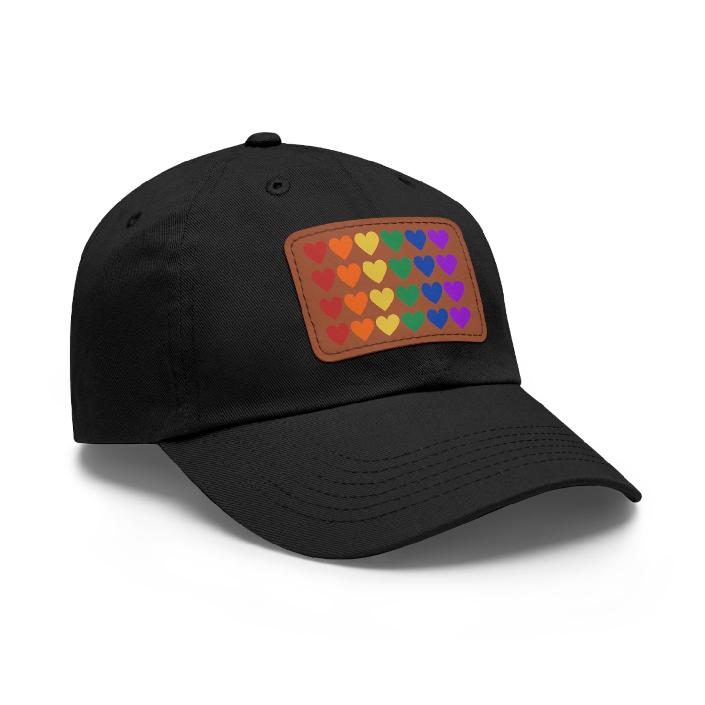 Rainbow Hearts - Adjustable Baseball Cap (4-Rows Design)