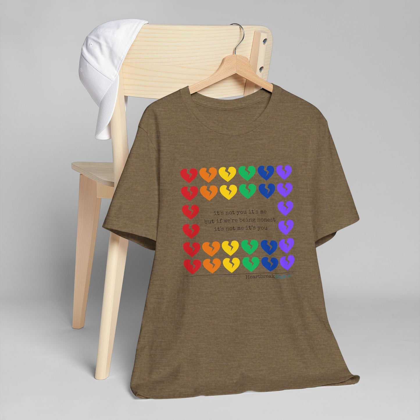 It's Not Me/You Haiku - Unisex Jersey T-Shirt  (Rainbow Hearts Collection)