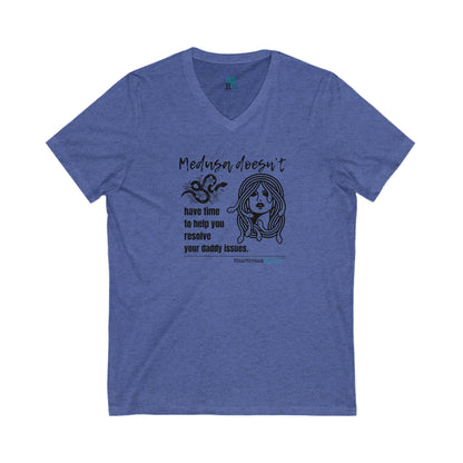 Medusa and Your Daddy Haiku - Jersey Short Sleeve V-Neck Tee