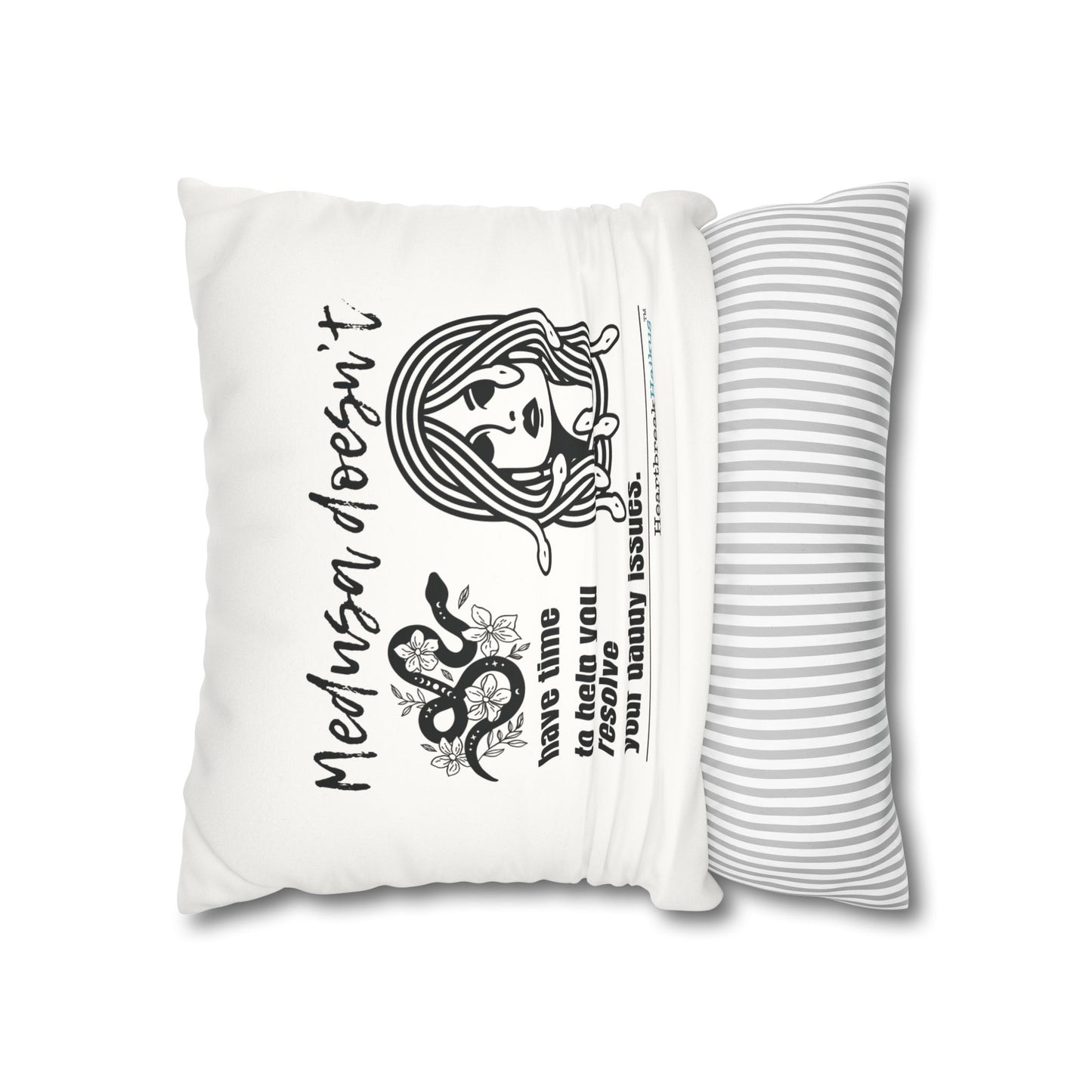 Medusa and Your Daddy Haiku - Faux Suede Square Pillowcase