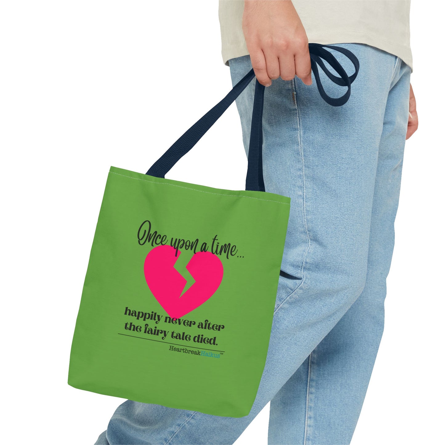 The Fairy Tale Died Haiku - Tote Bag (Dual-sided print in Wicked Green)