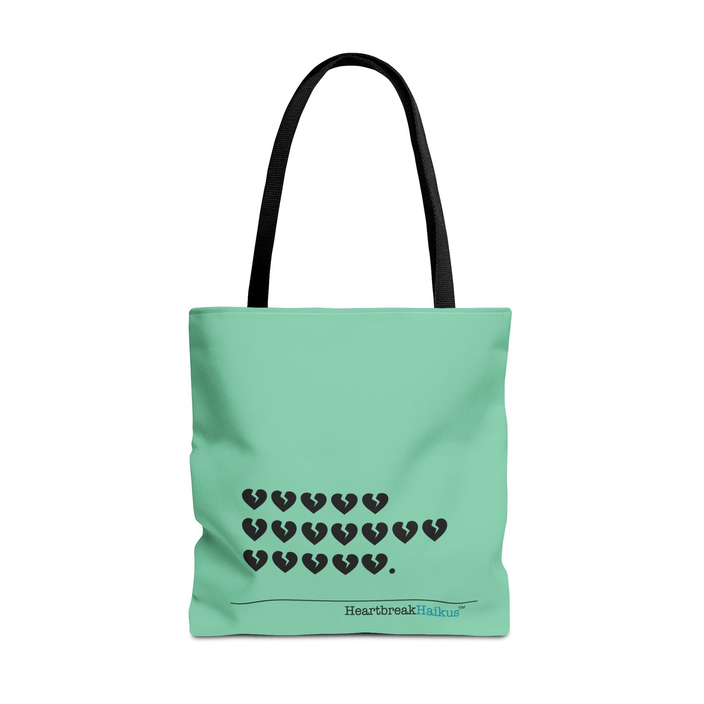 "Hieroglyph Heartbreak Haiku" Tote Bag (in Spearmint)